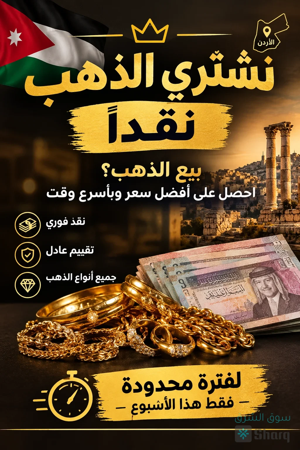 نشتري الذهب نقداً 💰 | تقييم عادل ودفع فوري